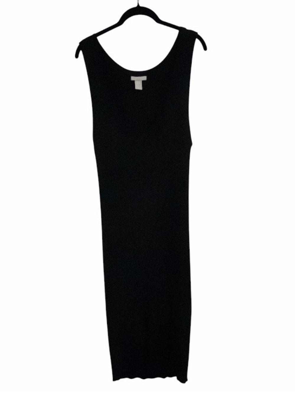 H&M Black Ribbed Tang Sleeveless Maxi Dress Size XL